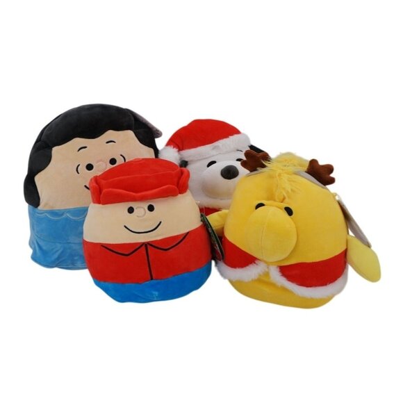Squishmallows Peanuts Plush Set – Charlie Brown, Snoopy, Woodstock & Lucy – Offi - Picture 1 of 6